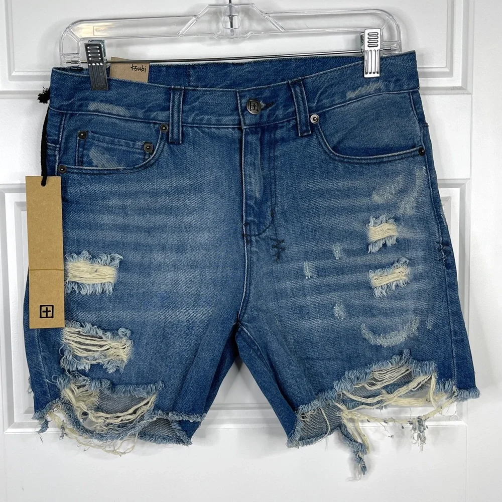 KSUBI Boyfriend Short in So Jelly NEW Size 25 Distressed Denim Jean Shorts